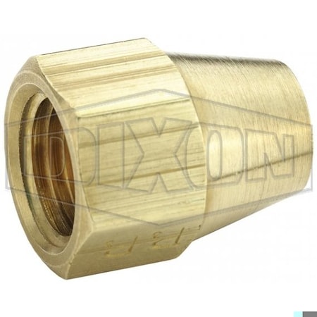 Dixon Short Nut, Straight Thread, 3/4-16 Thread, Brass 41FS-8
